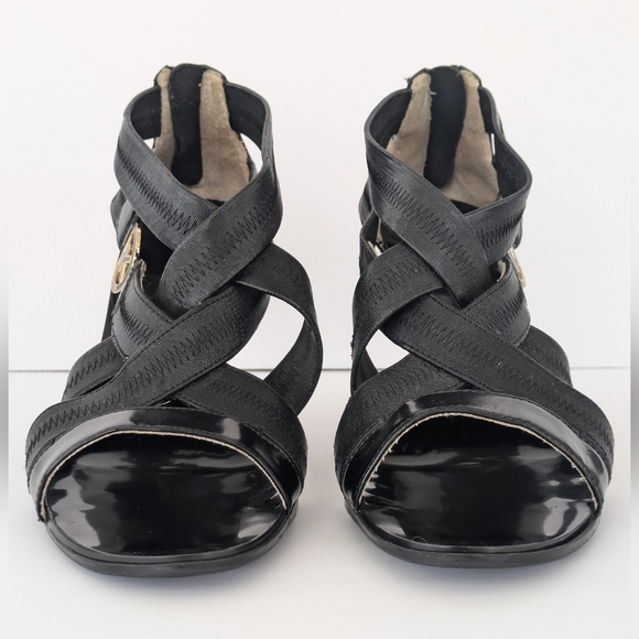 Michael Michael Kors Women's Size 9.5 Robertson Strappy Cross Strap Cone Heels - Picture 3 of 16